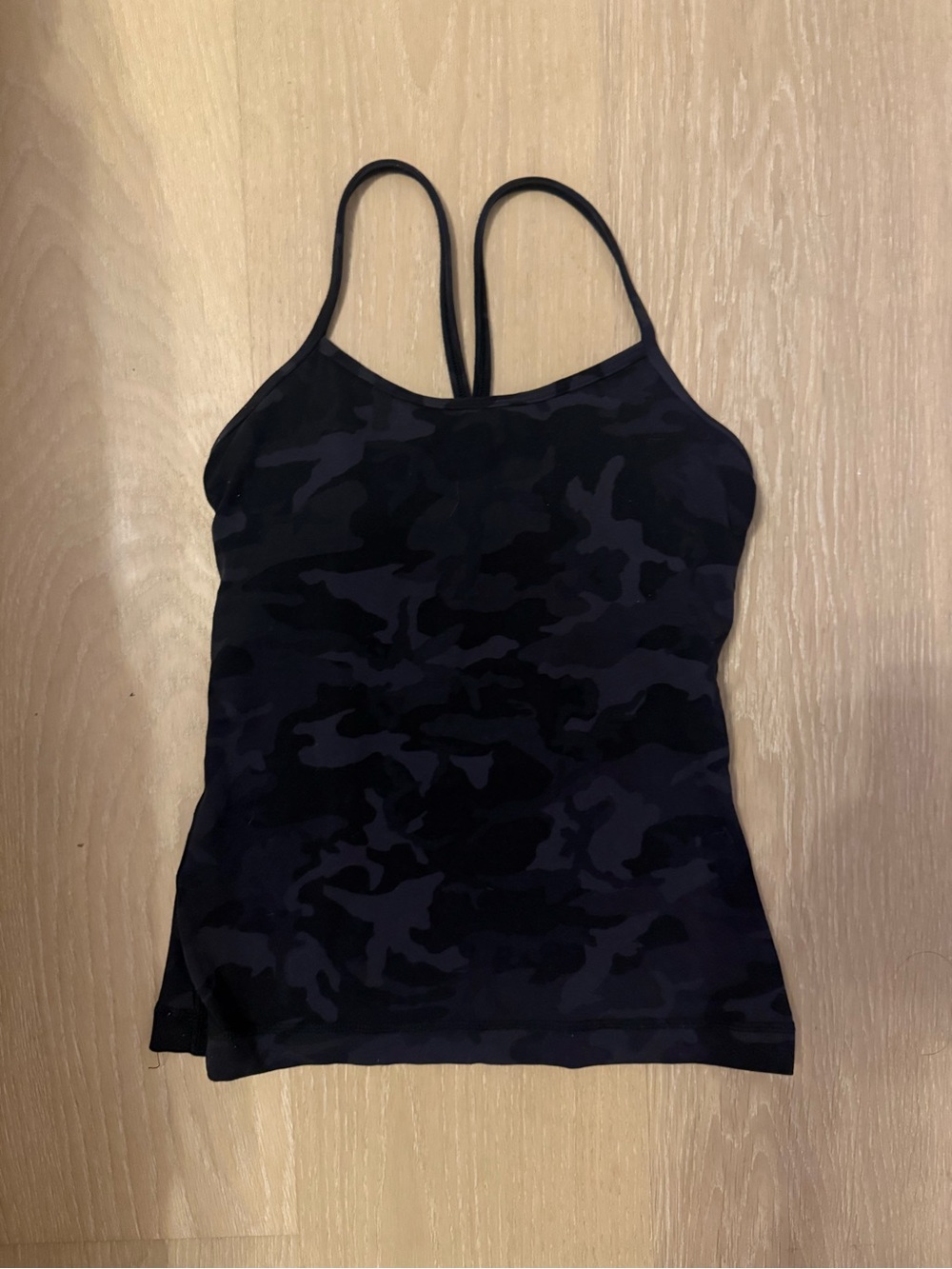 lululemon athletica Black Camo Strappy Tank